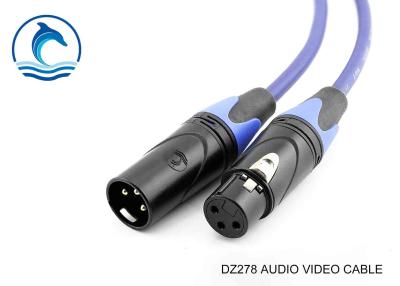 Chine Mâle de Pin XLR du noir 3 au câble visuel audio femelle du microphone DMX de cable connecteur à vendre