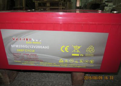 China 12 larga vida solar de la batería de plomo 200ah de voltio para del poder de la rejilla en venta
