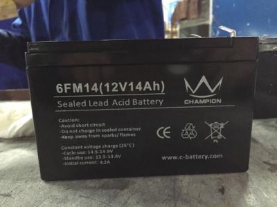China Gray 14ah 12 Voltage High Capacity Lead Acid Battery Rechargeable in Electric Bicycle for sale