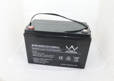 中国 深い周期 6FM100 12v 100ah は UPS/芝生ランプのための鉛酸蓄電池を密封しました 販売のため