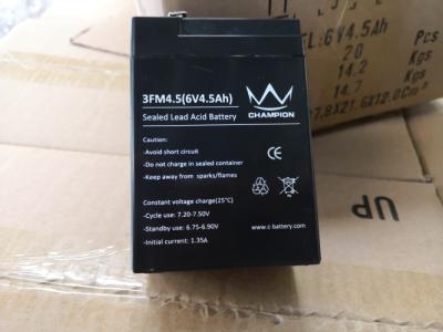 China 6V 4.5AH Sealed Lead Acid Battery For Guide Lights / Security System for sale