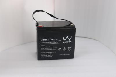 China AGM UPS Lead Acid Battery 12V 55AH For Solar Power , Wind Power M6 Terminal for sale
