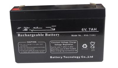 China 6v 7ah Rechargeable Lead Acid Battery / Sealed Rechargeable Battery 6v for sale