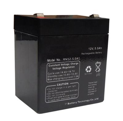 China Black Sealed Lead Acid Battery 12v 5ah / Rechargeable Sealed Lead Acid Battery 12v for sale