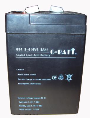 China Emergency Lights Agm 4.5AH 6V Lead Acid Battery for sale