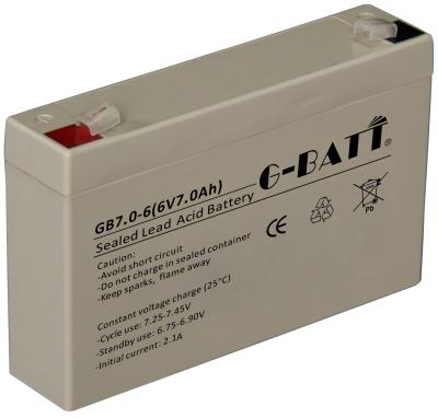 China Communication System F250 7ah 6V Lead Acid Battery for sale