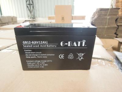China Leakproof Alarm System 6V 12Ah Dry Lead Acid Battery Lead Acid Battery for sale