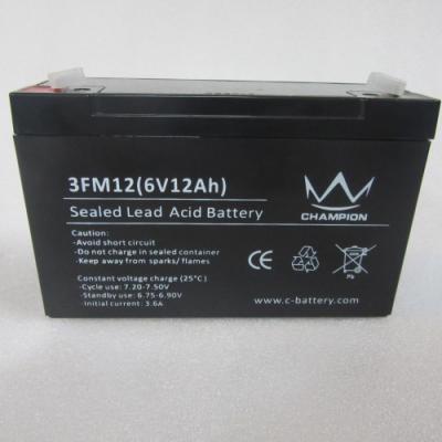 China EPS UPS Carbon Lead Acid Battery 6v12ah Agm Leakproof for sale