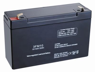 China 3FM10 M8 6V 10AH AGM Lead Acid Battery for Emergency Lighting for sale