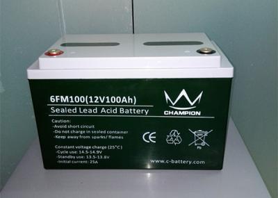 China 6FM100 12v 100ah Grid Inverter Batteries Industrial Deep Cycle Batteries AGM Type for sale