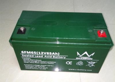 China Green 6FM65 12 Volt 65ah Deep Cycle Sealed Lead Acid Battery With Low Self Discharge for sale