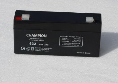 China ABS 6V 3.2AH Charging Sealed Lead Acid Batteries 3FM3.2 134*34*61mm for sale