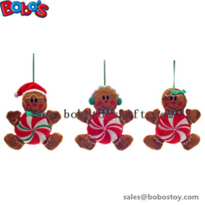 China Cheapest Xmas Plush Stuffed Gingerbread Man Toy Christmas Product à venda