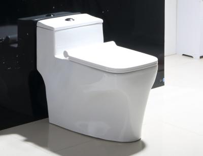 China Back To Wall Bathroom Dual Flush Rimless Toilet Floor Mounted for sale