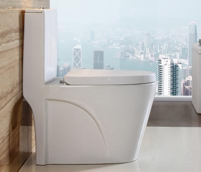 China Bathroom Porcelain One Piece Toilet Elongated Sanitary Ware Toilet for sale