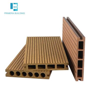 China Anti - Skid Groove Type WPC Decking Boards Outdoor Plank Road Garden Engineering Floor for sale