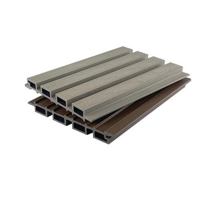 China Fireproof 25x227mm WPC Cladding Panel Wood Plastic Composite Grating Plank Indoor Board Office Project for sale
