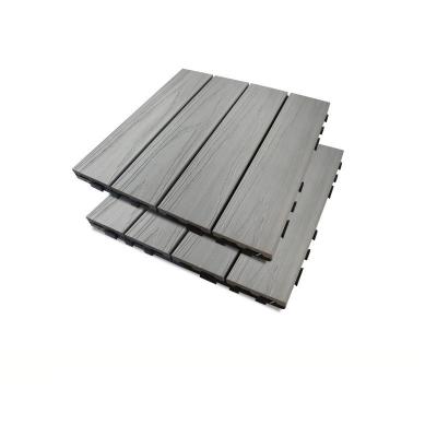 China 30x30mm Wood Plastic Composite Floor Panel Gray Stitched Building Outdoor Board WPC Plank Balcony en venta