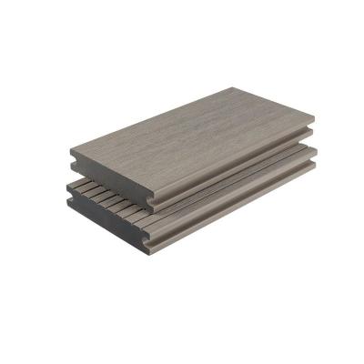 China Gray Solid Wood Plastic Panel Board Anti - Corrosion Moisture - Proof Courtyard Decor 145x30mm for sale