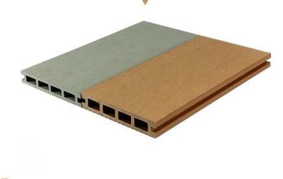 China Terrace Anti - Corrosion Plastic Wood Floor Panel 140x25mm Courtyard Plank Green Wood Plastic Board for sale