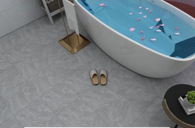 China Grey Shower Balcony Living Room Floor Tile Ceramic Rustic 40x40cm Gloss Glazed Matt Indoor for sale