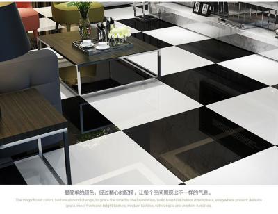 China 29kgs/ctn Whites Glossy Porcelain Floor Tiles , 9mm Nano Polished White Porcelain Tile for sale