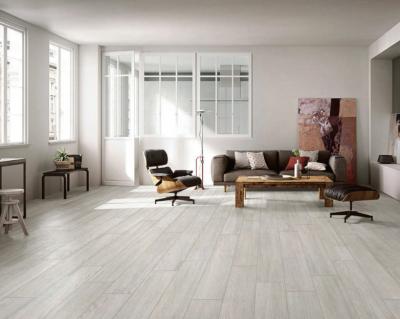 China 9.5mm Light Gray Wood Tiles , SGS 200x1200mm Outdoor Wood Effect Porcelain Tiles for sale