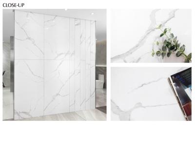 China 500m2 Glazed Polished Carrara Marble Tile , 600x1200mm Porcelain Floor And Wall Tile for sale