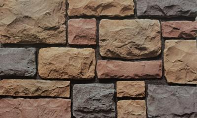 China Fireproof Artificial Stone Veneer , 14mm Faux Stacked Stone Antique Limestone for sale