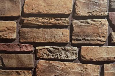 China Decorative Wall Rustic Cultured Stone Brick Cement Multicolor 0.14cm for sale