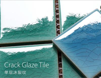 China Swimmingpool-Mosaik-Fliesen 0.77kg 303x303mm knacken glasig-glänzenden dekorativen Alkali-Beweis zu verkaufen