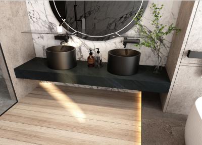 Китай Черный стол спек оформление каменного кухонного шкафа плит 800x2600mm поверхностное продается