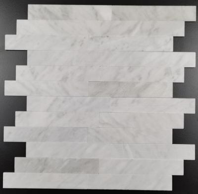 China Delicate Cutting 300x300mm Decorative Mosaic Tiles Adhesive At Backside for sale