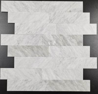 China AAA Grade 30x30cm White Mosaic Wall Tiles For Spa Center for sale