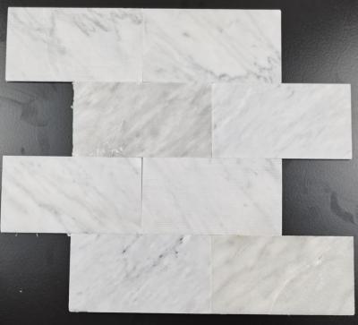China Polished White Marble Stone Mosaic Tile For Wall Decoration for sale