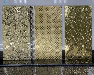 China 600x1200mm Gold Colour Floor Tiles Bathroom Pocelain Wall Tiles for sale