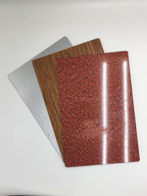 China Exterior Wooden Texture ACP Sheet , High Gloss Furniture Boards 6mm Thickness for sale