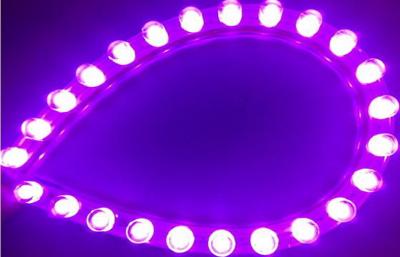 China IP68 DIP Flexible Purple Car Led Strip Lights for Thin light box , 24cm 48cm 72cm 96cm 120cm for sale