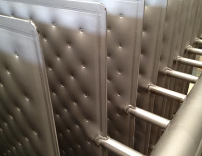 China cambiador de calor formado hoyuelos de acero inoxidable de la placa de los 3x2m en venta
