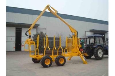 China ZM12006 Log trailer with crane for sale