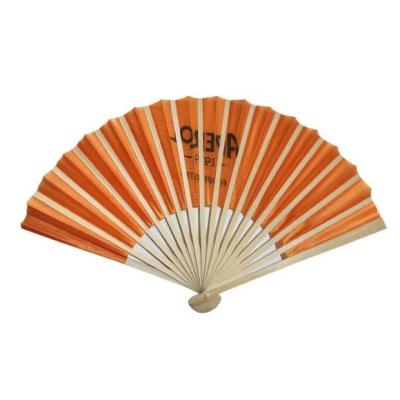 China Paper Own Logo Printed Bamboo Hand Custom Folding Fan For Wedding Party Gift for sale