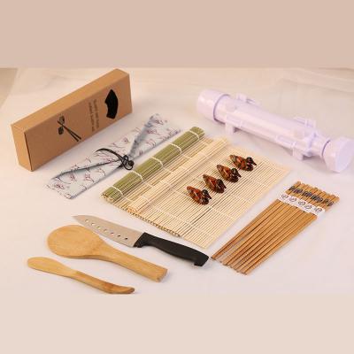 China Natural DIY Kitchen Bamboo Sushi Rolling Mats Avocado Slicer Paper Wrapped for sale