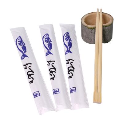 China Portable Hotel Disposable Bamboo Chopsticks Mildew Proof Paper Wrapped for sale