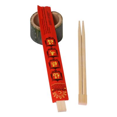 China 4.8mm Natural Disposable Bamboo Chopsticks Half Paper Wedding Favors for sale