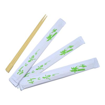 China Recyclable Twin Custom Printed Chopsticks Kitchen Tableware Open Paper Packing for sale