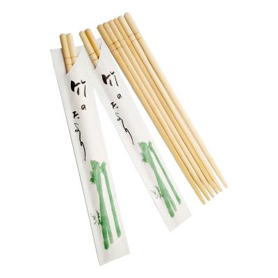 China Hygienic Custom Paper Bamboo Chopsticks Dishwasher Sleeve Branded 5.5mm for sale
