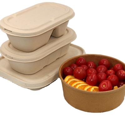 China Envase de comida disponible abonable de las cajas para llevar biodegradables del acondicionamiento de los alimentos de Eco en venta