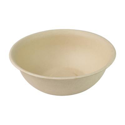 China Biodegradable Disposable Microwavable Serving Bowls With Lids Pulp Salad Takeaway for sale