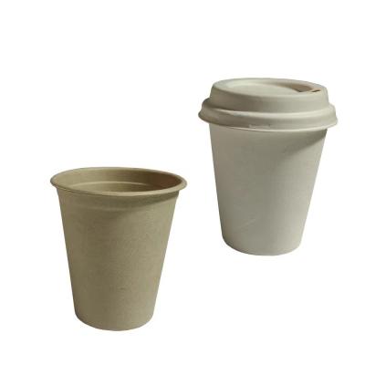 China Disposable Sugarcane Bagasse Cups , Fiber Pulp Compostable Paper Hot Cups for sale