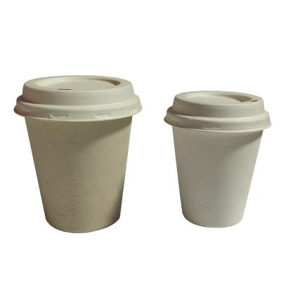 China Disposable Sugarcane Bagasse Cups , 2oz 4oz Biodegradable Drinking Cups With Lid for sale